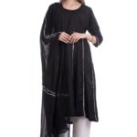 Bahaar Kalidaar Black Suit Set