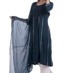 Bahaar Kalidaar Petrol Blue Suit Set