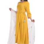 BAHAAR YELLOW&WHITE SUIT SET