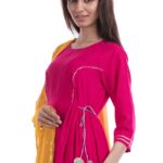 BAHAAR PINK-YELLOW SUIT SET