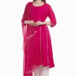 Bahaar Kalidaar Pink Suit Set