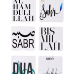 SABR PRINTED SQUARE COASTER SET OF 6