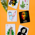 BOB MARLEY PRINTED  SQUARE COASTER SET OF 6