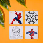 SPIDER MAN PRINTED SQUARE COASTER SET OF 4