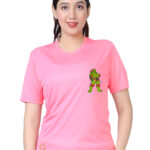 TAJNAN PINK MUTANT NINJA PRINT WOMEN'S T-SHIRT