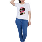 TAJNAN TAKE NAP PRINT WOMEN'S T-SHIRT