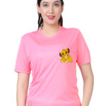 TAJNAN PINK SIMBA PRINT WOMEN'S T-SHIRT