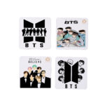 TAJNAN BTS Printed MDF Wooden Coasters for Home and Kitchen