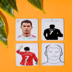 RONALDO PRINTED SQUARE COASTER SET OF 4