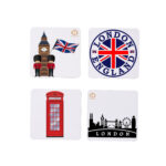 TAJNAN LONDON Printed MDF Wooden Coasters for Home and Kitchen