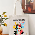 TAJNAN COFFEE,BE HAPPY PRINT ECO FRIENDLY TOTE BAG