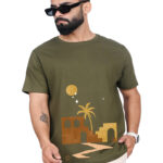 TAJNAN MEN'S MID NIGHT ILLUSTRATE PRINT TSHIRT