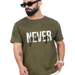 TAJNAN  MEN'S NEVER GIVE UP TSHIRT