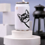 TAJNAN SIPPER STYLE CAT PRINT CAN