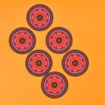 TAJNAN RANGOLI COASTER SET OF 6