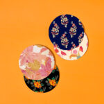 TAJNAN ROUND FLORAL COASTER SET OF 4