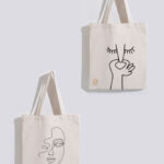 TAJNAN LINE ART TOTE BAG PACK OF 2