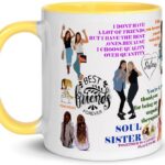 TAJNAN BESTIE ILLUSTRATED YELLOW MUG