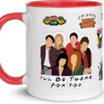 TAJNAN FRIEND SERIES ILLUSTRATED RED MUG