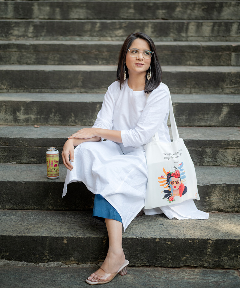 Tajnan White Cotton Kurta Set for Women – Minimal Everyday Casual Wear - Image 4