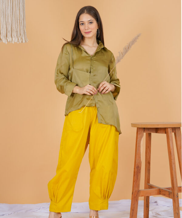 Tajnan Olive Luxe Co-Ord Set