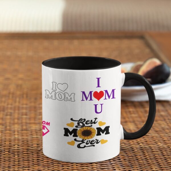 Best Mom Ever Ceramic Coffee Mug – I Love Mom Printed Gift Mug for Mother